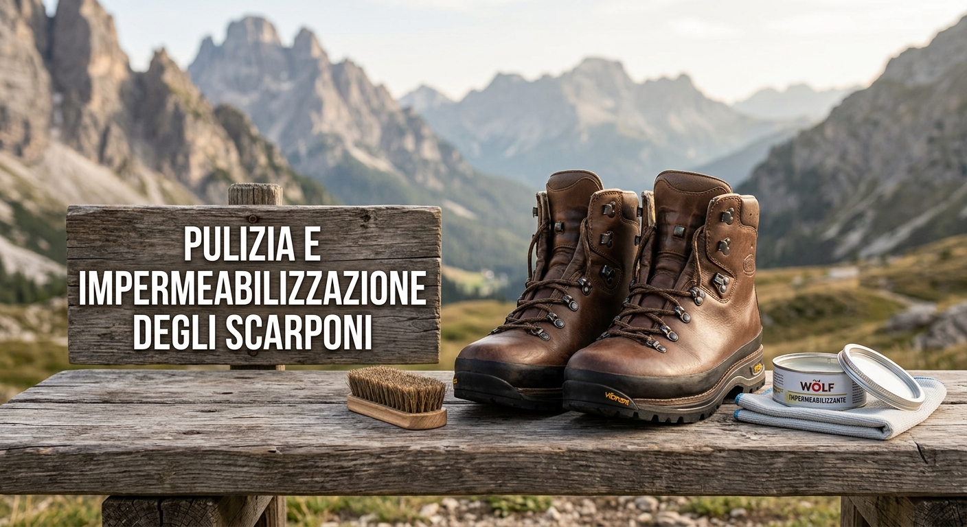 Pulizia e impermeabilizzazione degli scarponi da trekking